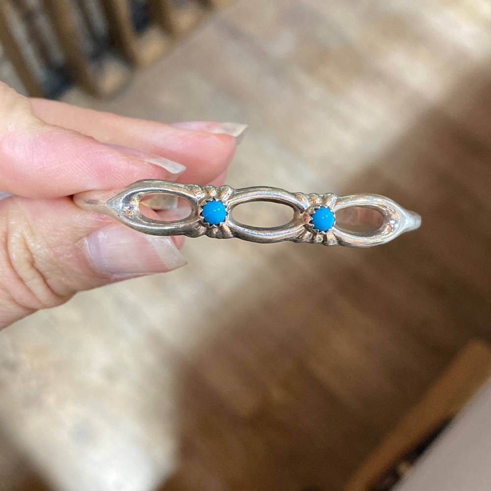Sterling silver turquoise cuff